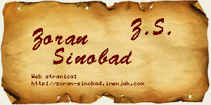 Zoran Sinobad vizit kartica
